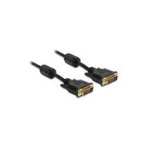 Delock - 83191 Cable dvi 3 m dvi-d Negro - Cables dvi (3 m, dvi-d, dvi-d, Oro, Negro, Macho/Macho).