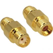 Delock - Adaptateur pour antenne WiFi 88478 [1x sma femelle - 1x sma femelle] 0.00 m or