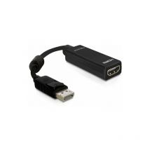 Delock - 61849 adaptador de cable de vídeo 0,125 m DisplayPort hdmi tipo a (Estándar) Negro