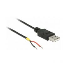 Câble usb 2.0 Type-A mâle alimentation 2 fils ouverts 1,5 m, idéal pour Raspberry Pi (85664) - Delock
