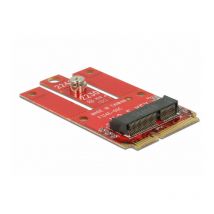 DeLOCK Delock 63909 - Mini PCI Express - M.2 - Hauteur totale - Rouge - Windows 10,Windows 7,Windows 8,Windows 8.1 - 30 mm