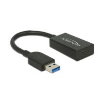 DeLOCK Delock 65698 - 0,15 m - USB A - USB C - 3.2 Gen 2 (3.1 Gen 2) - Male connector / Female connector - Noir