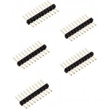 DeLOCK Barrette de 10 broches, écartement 1,27 mm, 1 rangée, droite, 5 unités (66686)
