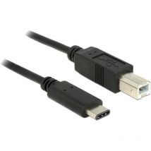 Delock - 83601 - 1 m - usb c - usb b - 2.0 - Male connector / Male connector - Noir