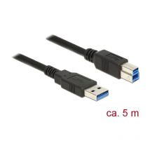 Delock - Câble usb usb 3.2 Gen1 (usb 3.0) usb-a mâle, usb-b mâle 5.00 m noir contacts dorés 85070 C697411