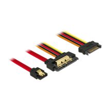 Delock - 85228 - 0,3 m - sata iii - sata 7-pin - sata 22-pin - Female connector / Female connector - Noir