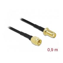 Câble d'antenne sma mâle vers sma Femelle LMR/CFD100 0,9 m (90447) - Delock
