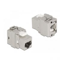 Delock - Keystone Module RJ45 Femelle vers lsa Cat.6A 180° Métal sans Outil (87036)