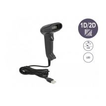 Delock - Scanner de Codes-Barres usb 1D et 2D avec câble de raccordement - Version Allemande (90557)