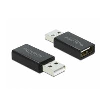 Delock - usb Datenblocker Adapter Typ-A Stecker zu Buchse 2 a schwarz - Adapter (66529)
