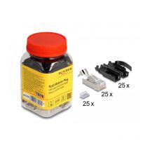 RJ45 Modularer Stecker mit Zugentlastung Cat.6A und robuster Knickschutzt (66990) - Delock