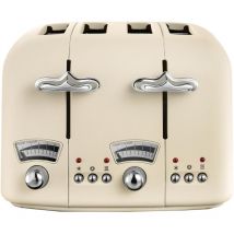 4 Slice Argento Toaster Beige - Delonghi