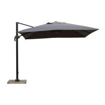 Parasol de jardin carré déporté et inclinable - 2,5 m - Delorm