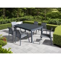 Table de salon de jardin extensible - 6/8 personnes - Delorm