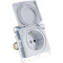 Schutzkontakt-Steckdose 23380, mit Deckel, up, weiß - Delphi