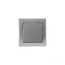 Chilitec - delphi Wechsel-Schalter Lichtschalter 230V Unterputz Silber Grau