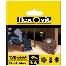 Flexovit - Delta Hook & Loop Sanding Sheets 94mm Fine 120G (Pack 6) FLV26401