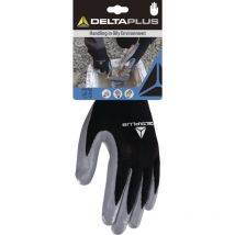 Gants Delta Plus Tricot Polyester / Paume Nitrile - Dpve712gr0 T7