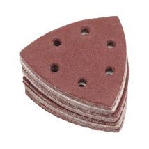 Delta-Triangles de Ponçage 50 pièces 6 trous 90 x 90 x 90 mm grain 80 pour ponceuses delta Feuilles Abrasives Papier Abrasif