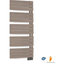 Deltacalor - Sèche-serviettes électrique à lames plates Asymetrique 750W ral 7006 Taupe