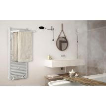 Deltacalor – Sèche-serviettes Électrique Avec Soufflerie 750w – Grille Pivotante Pour Séchage Rapide – Thermostat Ir – Économie D'Énergie Jusqu'à 25%