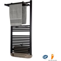 Deltacalor - Sèche-serviettes électrique avec soufflerie Stendino 750+1000W Noir