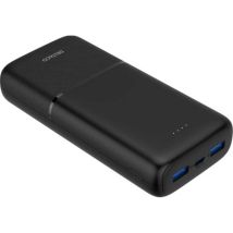Deltaco Powerbank Mit Schnellladung 3 Ports 2x Usb A 18w 1x Usb C Pd 20w 20000 Mah Schwarz