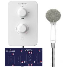 Gainsborough - se 10.5kw Electric Shower White Chrome Slim Duo Replacement Shower