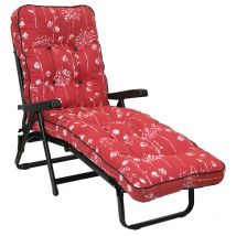 Glendale Leisure - Deluxe Sun Lounger Bed Renaissance Rouge - L115 x W65 x H94 cm