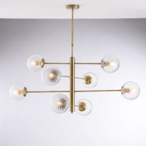 Bonetti Illumina - Demetra - Suspension en fer bronzé brossé 8 lumières 108 - Ø103 - BL279-8-BRZ