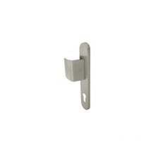 Ouvre&deco - Demi clenche de porte d'entrée palière en laiton finition nickel mat sur plaque Clé i, omega
