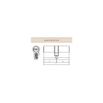 Tesa Assa Abloy - Cylindre tesa TX80 45x45mm vd nickelé - 5 clés anticrochetage - TX854545N
