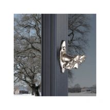 Ouvre&Déco - Poignée de fenêtre crémone Aluminium vieil argent, feuille