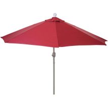 Demi-parasol en aluminium Parla, UV 50+, 270cm bordeaux sans pied