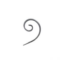 Demi volute finition queue de poisson - Hauteur 150mm Largeur 105mm Plat de 14x6mm - Fer forgé - à souder Deco Fer Forge