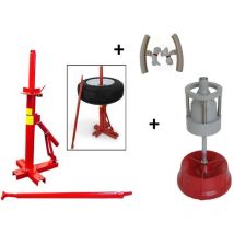 Equipement Express Sicoba - Démonte Pneu manuel Auto 13 à 21'' + Equilibreuse manuelle portable + 2 Protections Jante