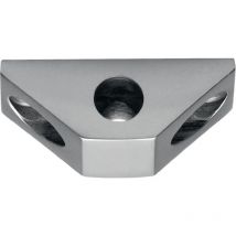 Guida asta per base Vario per asta tonda 10mm anodizzato argento Deni