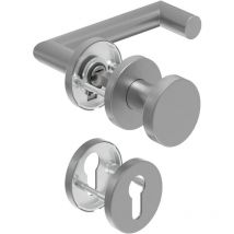 Deni - Zimmertür-Rosetten-Garnitur er 8 mm ls L-Form m. Re., pz L-Form m. Re., pz