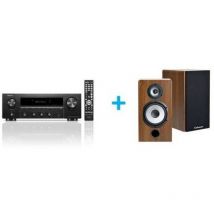 Denon Dra-900h Hi-fi-verstärker Schwarz + Ein Paar Cabasse Antigua Mt32/2 Regallautsprecher Sonderedition Nussbaum
