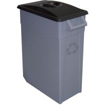 Conteneur Zeus Fermé, 65 l, Noir Polypropylène, Unique - Black - Denox
