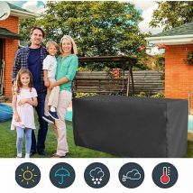 LaBlanc - Outdoor Storage Box Cover, 210D Oxford Fabric Outdoor Garden Storage Box Cover, Waterproof Cover, Winter Resistant, uv Resistant (123 x 62
