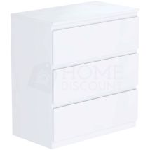 Denver 3 Drawer Chest of Drawers Bedroom Storage Furniture, White