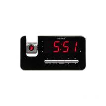 Denver - CRP-618 Radio Despertador (Despertador, pll Radio fm, Pantalla de 3,0 cm, proyección, Negro) (Importado)