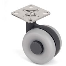 Roue Plet. Denver Grey D-60 S.freno - denver - Roulette plate avec ou sans frein pour meuble