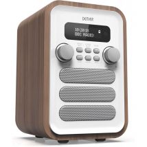 Denver - Radio DAB-48WHITE Dab + avec Radio fm intégrée et Fonction Bluetooth