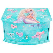 12440 TOPModel Mermaid - Joyero pequeño en Turquesa con Motivo de Sirena, joyero con Espejo y Tapa abatible - Depesche