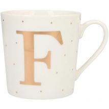 5909.031 - Tazza con manico, in porcellana, 300 ml, motivo: f, multicolore - Depesche