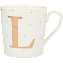 Depesche 5909.038 - Tazza con manico, in porcellana, 300 ml, con scritta, L