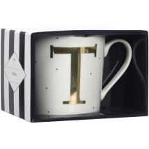 5909.046 - Tazza con manico, in porcellana, 300 ml, con scritta t, 1 pezzo (confezione da 1) - Depesche