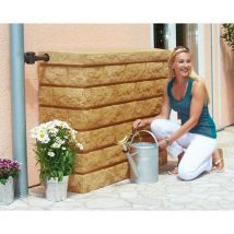 Garantia - Depósito de agua pluvial 400 litros imitación piedra con filtro incluido - arenisca